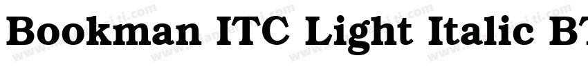 Bookman ITC Light Italic BT字体转换